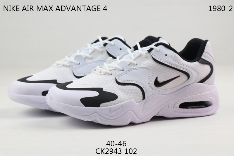 Men Nike Air Max Advantage IV White Black Shoes